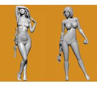 TRUEGRIS 1/35 Sci-Fi Agent Female Soldier Resin Model Kit Unpainted and Unassembled (2 figures) //T8O7J4
