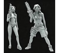 TRUEGRIS 1/35 Sci-Fi Female Agent Resin Model Kit Unpainted and Unassembled (2 figures) //t9X2J8