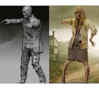 TRUEGRIS 1/35 Sci-Fi Zombie Warrior Resin Model Kit, Unpainted and Unassembled Resin Soldier Model (2 people) //l7c9J15