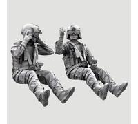 TRUEGRIS 1/35 US Helicopter Commando Soldier Resin Model Kit Unpainted and Unassembled Resin Model (2 people, no aircraft) //l8X7J3