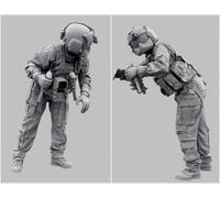 TRUEGRIS 1/35 US Helicopter Commando Soldier Resin Model Kit Unpainted and Unassembled Resin Model (2 people, no aircraft) //l8X7J2