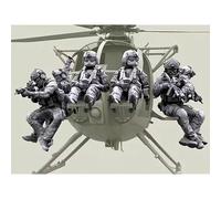 TRUEGRIS 1/35 US Helicopter Commando Soldier Resin Model Kit Unpainted and Unassembled Resin Model (6 people, no aircraft) //l8X6J4
