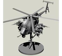 TRUEGRIS 1/35 US Helicopter Commando Soldier Resin Model Kit Unpainted and Unassembled Resin Model (6 people + aircraft included) // l8X6J1