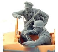 TRUEGRIS 1/35 World War II German Driver Soldier Resin Soldier Model Kit Unpainted and unassembled Resin Model kit (2 Figures, no Vehicle) //v7S3L9