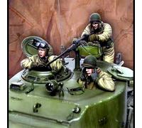 TRUEGRIS 1/35 WWII US Tank Crew Soldiers Unpainted and Unassembled Resin Figure Set (3 Figures, No Tank) //7Q6IX14S