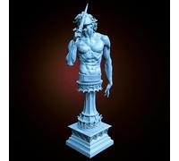 TRUEGRIS H75mm Ancient Hell Warrior Bust Resin Soldier Model Kit Unpainted and unassembled resin model kit //J9o2L4