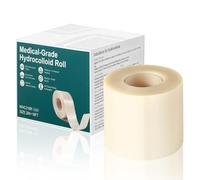 TRUEIN Hydrocolloid Roll 5cm x 5m, Hydrocolloid Dressings Bandages, Cuttable Waterproof Plasters Tape, Large Wound Patch Self-Adhesive, Skin-Friendly, Ultra Absorbent for Blisters, Acne, Wounds