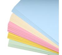 TrueIsland 300gsm A4 Coloured Card Paper, 50 Sheets Coloured Paper in 5 Pastel Colours, Thick Coloured Card Stock for Kids Drawing, DIY Crafts and School Projects
