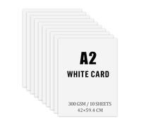 TrueIsland Large A2 Paper 42 × 59.4 cm Thick White Card 300 GSM A2 Card(10 Sheets)