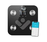 TrueLife FitScale W6 BT Personal Diagnostic Bluetooth Scale, Measurement with Bioelectric Impedance Analysis, 19 Measurable Body Indices, Color LCD Display, Up to 8 Users, Mobile App (Black)