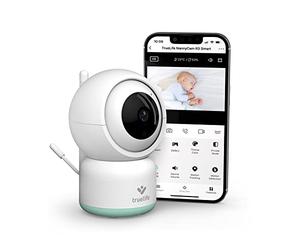 TrueLife NannyCam R3 Smart Indoor Surveillance Camera, Full HD Resolution Camera, Baby Monitor with Camera with Motion Detection, 2-Way Audio, Night Vision up to 10 m, up to 128 GB Memory on SD Card,