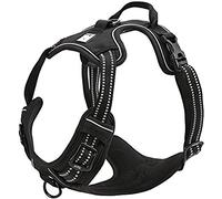 Truelove Adjustable No-Pull Dog Harness Reflective Vest, Black, XL