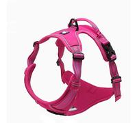 Truelove Adjustable No-Pull Dog Harness Reflective Vest, Fushcia, XL