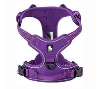 Truelove Adjustable No-Pull Dog Harness Reflective Vest, Purple, M