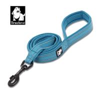 Truelove Reflective Padded Nylon Dog Training Lead, Blue, M(200cm) | Alloy Swivel Hook, Ergonomic Padded Grip, Tear Resistant Webbing, Reflective Night Strap, All Dog Breeds, Walking & Training