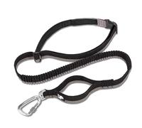 Truelove Bungee Elastic Waist Hands Free Dog Jogging Lead, Black, L