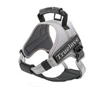 TrueLove Dog Harness No-pull Reflective Stitching Ensure Night Visibility, Outdoor Adventure Big Dog Harness Perfect Match Puppy Vest TLH5753 Now Available in 6 Colors 6 Sizes(Gray,M)