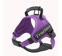TrueLove Dog Harness No-pull Reflective Stitching Ensure Night Visibility, Outdoor Adventure Big Dog Harness Perfect Match Puppy Vest TLH5753 Now Available in 6 Colors 6 Sizes(Purple,2XL)