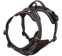 TrueLove Dog Harness TLH5651 No-pull Reflective Stitching Ensure Night Visibility, Outdoor Adventure Big Dog Harness Perfect Match Puppy Vest Now Available (Brown,XL)