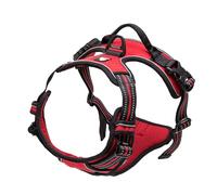 TrueLove Dog Harness TLH5651 No-pull Reflective Stitching Ensure Night Visibility, Outdoor Adventure Big Dog Harness Perfect Match Puppy Vest Now Available (Red,S)