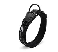Truelove Dog Training Collar TLC5011 Reflective Premium Buckle Nylon Webbing Pet Dog Collars,High Grade Nylon Webbing No Choke Basic Collars Now Available (XS, Black)