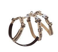 Truelove Double H Escape Proof Nylon Dog Harness Reflective Adjustable No Pull Pet Vest Harness for Small Medium Large Dogs TLH6571(Brown-L)