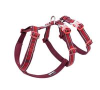 Truelove Double H Escape Proof Nylon Dog Harness Reflective Adjustable No Pull Pet Vest Harness for Small Medium Large Dogs TLH6571(Wine Red-M)