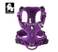 Dog Harness No Pull Adjustable Reflective Step-in Soft Nylon For Small Large Pet TLH56512(XL, Purple)