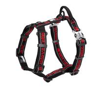 TrueLove Escape Dog Harness Black/Red Neoprene Padded Reflective Adjustable S