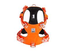 Truelove Explosion-proof Waterproof Fabric Dog Harness High Density Nylon Webbing Light-weight Outdoor Product Suitable Small and Medium Large Dog TLH6282(Orange, L)