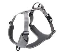 Truelove No-Pull Highly Reflective Breathable Dog Harness, Gray, XL | Full Reflective Straps & Main Body, 2 Lead Rings, Durable for Medium & Large Dogs, Adjustable, Outdoor Walking, TLH6071