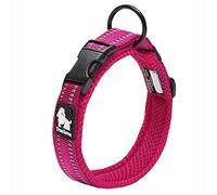 Truelove Padded Reflective Breathable Nylon Dog Collar, Fushcia, 3XL