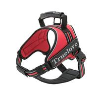 Truelove Reflective Dog Harness with Solid PVC Handle, Red, L