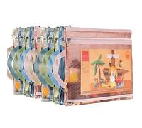 TrueLux 10 Pack Colored Mesh Zipper Pouch Bags, Double-Layer Nylon Puzzle Building Block Sets Toy Storage & Organization, Breathable See Through A4 Zipper Pouch with Handle for School Games