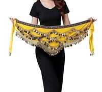 truem Belly Dance Waist Cover (Yellow), for Women, Belly Dance Belt Bel, Stage Performance, Birthday Performance, Party Performance