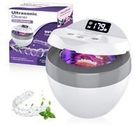 Trueocity Retainer Cleaner, 45kHz 35W Ultrasonic Cleaner Dental Pod with UV-Light for Denture, Aligner, Brace, Mouth Guard, Jewellery 200ML Portable Aligner Cleaner