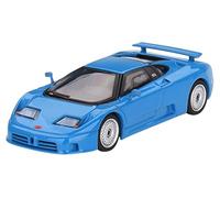 TrueScale Miniatures MINI GT 1/64 Bugatti EB110 GT Blue Bugatti Left Handle, Finished Product