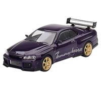 Truescale Miniatures Mini GT Skyline GT-R (R34) TOMMYKAIRA R-Z Midnight Purple (RHD) 1:64 Scale Diecast Collectors Model
