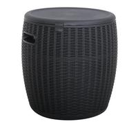 Trueshopping Rattan Effect Ice Cooler Wih 45 Litre Capacity - Black