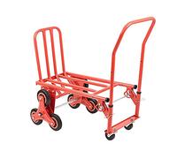 Trueshopping Stair Climbing Trolley on Wheels - Heavy Duty Three-Wheel Foldable Sack Truck - 150kg Load Capacity, Alloy Steel Sack Barrow trolley Frame, Easy Transport Over Stairs & Uneven Terrain