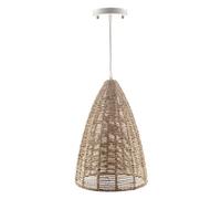 Trueshopping Wicker Rattan Basket Pendant Light - Small
