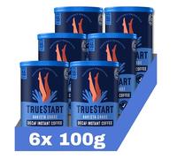 TrueStart Barista Grade DECAF Instant Coffee - 600g (6x100g), Premium Freeze Dried, Smooth Rich Coffee Beans Roast, 100% Full Flavour