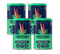 TrueStart Barista Grade Lightly Caffeinated Instant Coffee (4 Pack x 100g) Mycotoxin-Free Coffee & Rich in Antioxidants, Premium Freeze-Dried, 100% Full Flavour, Smooth Intense Roast
