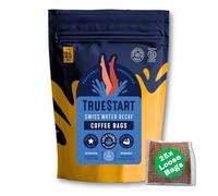 TrueStart Coffee Bags - Swiss Water Decaf, Quick Steep, Individually Wrapped 100% Brazilian Beans - Mycotoxin-Free & Antioxidant Rich Decaffeinated Coffee - 1 Pack Resealable Pouch, 25 Loose Bags