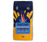 TrueStart Coffee Beans Mexican Mountain Water Decaf 1kg - Mycotoxin-Free Coffee, Smooth & Sweet Medium Roast Fresh Espresso Beans, Mexican Arabica, Ideal for Espresso Lovers