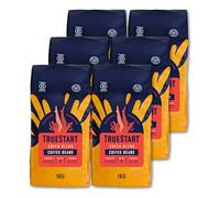 TrueStart Coffee Beans Super Blend Strong 1kg (6 Pack) - Mycotoxin-Free Ground Coffee Beans with Notes of Roasted Nut and Dark Cocoa, Medium Roast, Ideal for Espresso Lovers