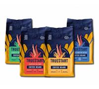 TrueStart Coffee Ultimate Bundle - 4 Bags of Specialty Grade Bean Coffee - Smooth, Strong, Low-Caf & Decaf - Rich in Antioxidants & Free from Mycotoxins - Colombian & Brazilian Arabica Beans