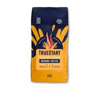 TrueStart Ground Coffee 1kg, Energising Colombian - Ground Coffee for Cafetiere V60 Aeropress, Single Origin Arabica Beans, Freshly Hand Roasted Speciality Grade, Medium Roast