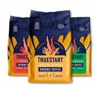 TrueStart Ground Coffee Bundle, 3 Bags, Energising, Strong, Brazilian | Energising Smooth, Super Blend Strong & Bright-Eyed Brazilian - Mycotoxin-Free & Antioxidant Rich, 100% Arabica