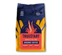 TrueStart Ground Coffee - Super Blend Strong - 100% Arabica, Medium Roast, Specialty Grade - Mycotoxin-Free & Antioxidant Rich Coffee Grounds for Cafetiere, Aeropress - 200g, 1 Pack